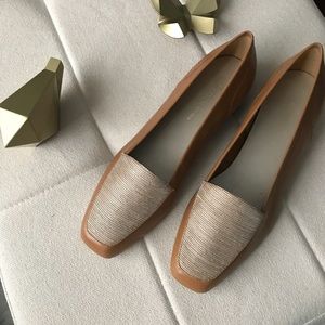 NWOT- ENZO ANGIOLINI leather/fabric loafers 👞